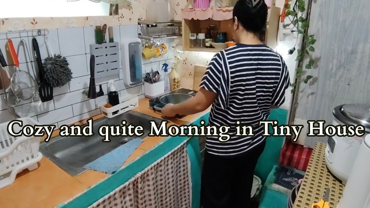 TINY HOUSE🏠 COZY AND QUIET 🌼MY SLOW MORNING ROUTINE🌷COOK/CLEAN+ RESET #silentvlog 