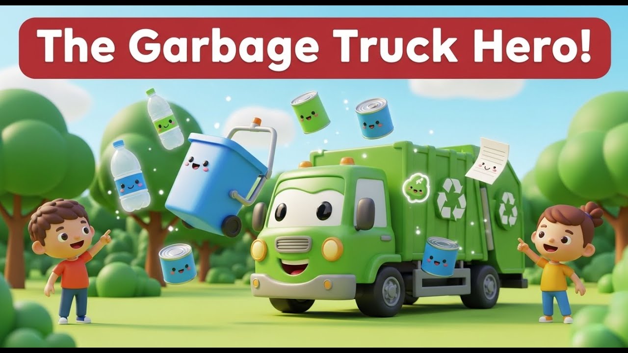 TRUCK SONG! 🚛 | Garbage Truck Hero to the Rescue! | Kids Learning Song