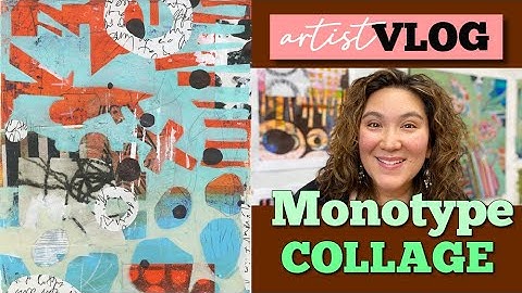 Mixing Media Magic: Monotype Collage With Gelli Plate - Art Vlog 2