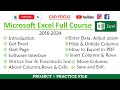 Excel Full Course 2024 | Excel Tutorial for Beginners | Advanced Excel Full Course | Excel Training
