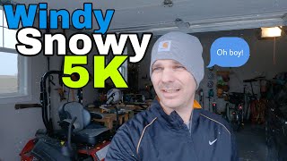 Running Vlog: Windy Snowy 5k Run: Finding Motivation To Run In Bad Weather