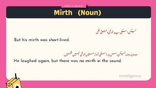 Mirth meaning in Urdu with sentence Examples and Colocations