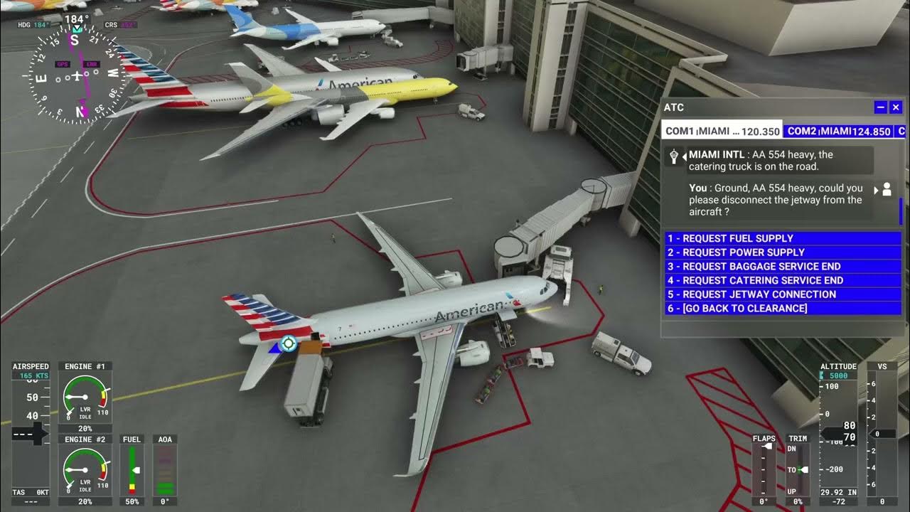 Flight Simulator Miami KMIA To Chicago KORD A320Neo American