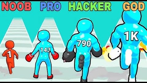 The Ultimate Level Up Runner Showdown: Noob vs Pro vs Hacker vs God!