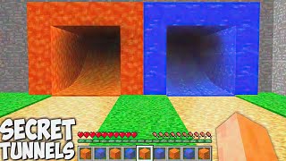 Where do lead SECRET TUNNELS in Minecraft ? LAVA TUNNEL vs WATER TUNNEL ? WHAT are the BEST STAIRS ?