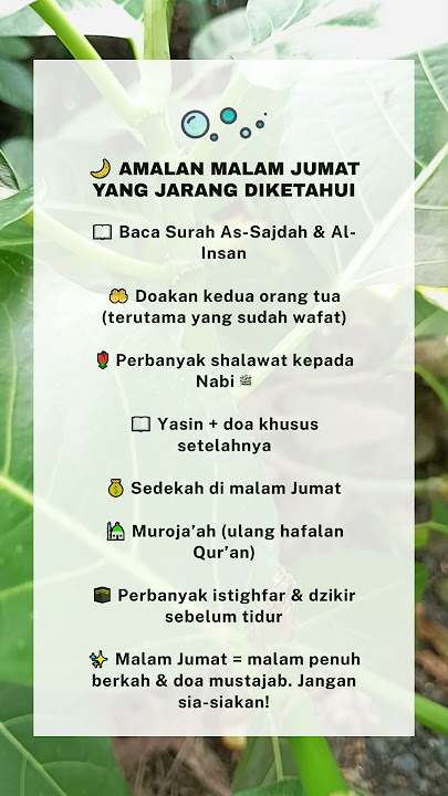 Rahasia Amalan Malam Jumat, Banyak yang Belum Tahu!