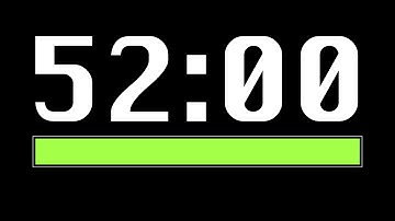 52 Minute Timer [ Progress Bar ] - 4K 60 FPS