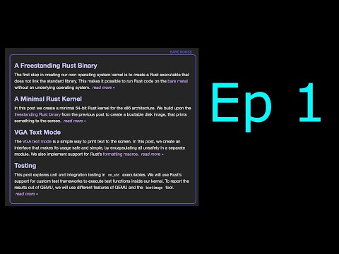 Writing an OS in Rust - Part 1