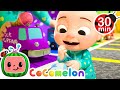 Painting the toy cars  cocomelon  moonbug kids  art for kids 