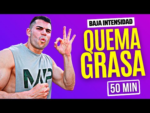 ✔️ Rutina CARDIO BAJA INTENSIDAD 50 MINUTOS para QUEMAR GRASA 🔥 Cardio LISS en CASA para ADELGAZAR