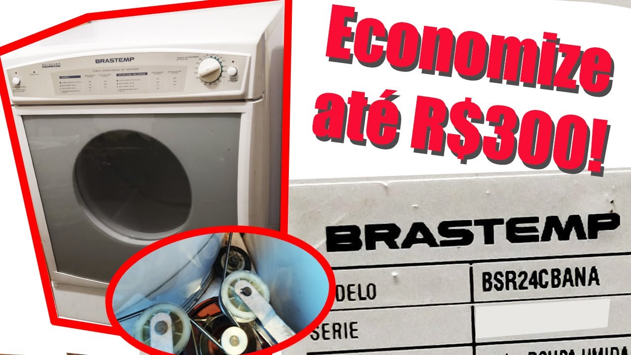 Como trocar a correia Poli V da secadora de roupas Brastemp BSR24C - Faça você mesmo