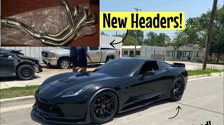 New Tire setup & Headers for the C7! Looks a lot better, The parts are coming in