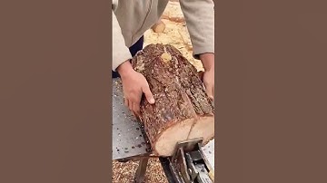 Wood splitting process with pushing knife
