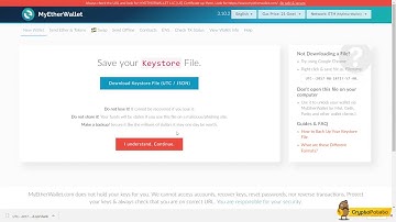 MyEtherWallet - How to open a new wallet and send Ether