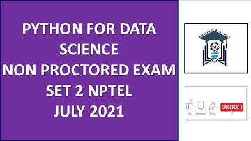 Python for Data Science : Non Proctored Exam Set 2 NPTEL