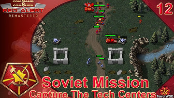 C & C│Red Alert 1│Remastered│Soviet Mission 12│Capture The Tech Centers