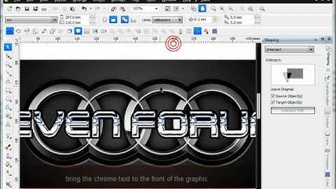 How to create chrome text in CorelDraw / Corel PHOTO paint ver2 US ver