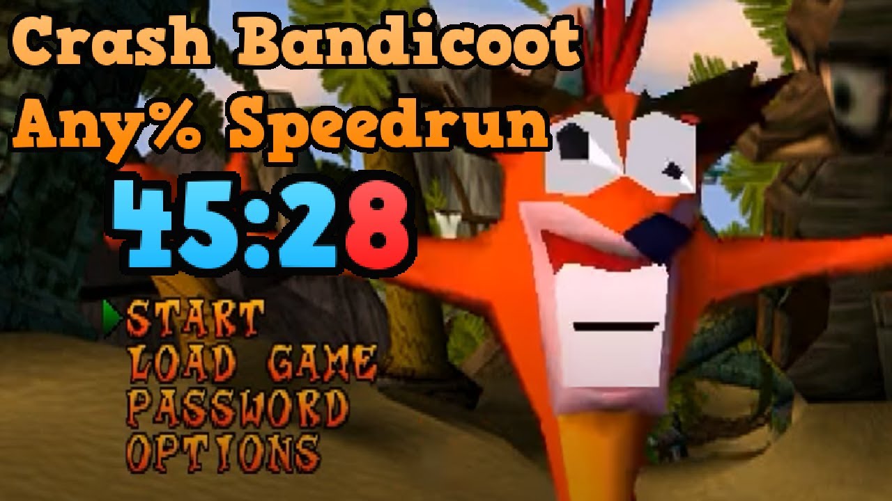 World Record] Crash Bandicoot 100% Speedrun in 1:01:38 by Tebt_W