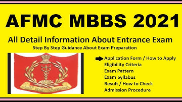 AFMC MBBS 2021- Notification, Dates, Application, Eligibility, Admit Card, Pattern, Syllabus, Result