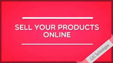 ECOM Portal for your business by G2G Technologies