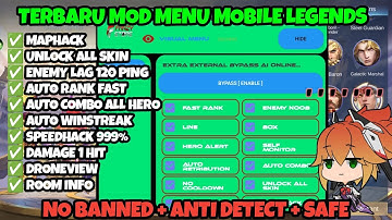 SAFE BEST CHEAT ML 2025 TERBARU ANTI BANNED - MOD MENU MAPHACK MOBILE LEGENDS UNLOCK ALL SKIN FREE