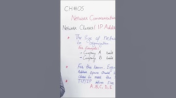 PGC lectures-Inter Part 1-KPK Board-Computer-Chapter 5 - Network Classes (IP Address Classes)