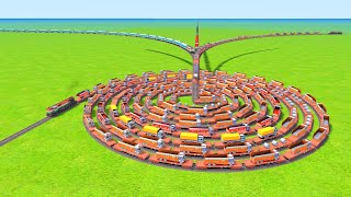 TRAIN  🚂 🚃 CROSSING ON VERY DANGEROUS CURVE SLICK TRACK RAILROAD CROSSING #train  screenshot 4