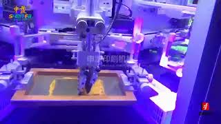 SHR720 machine for Φ40 soft tube with one varnishing+six colors silk screen printing operation video screenshot 5
