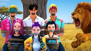 Sos Rescue Huntrix And Saja Boys From The Lion K-Pop Demon Hunters