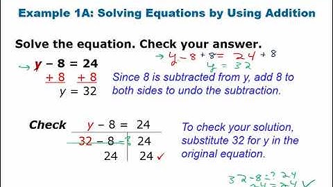 Algebra 1.5: Solving equations by adding or subtracting Lesson Video