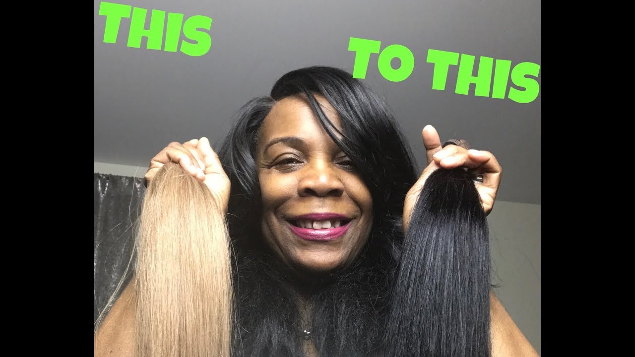 How To Dye Blonde Extensions Black Using The Water Color MethodFrom Light To DarkFast & Easy