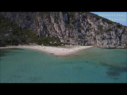 Η παραλία της Σφακτηρίας (Ν. Μεσσηνίας) ΑΝΩΘΕΝ - Aerial video by drones Dji