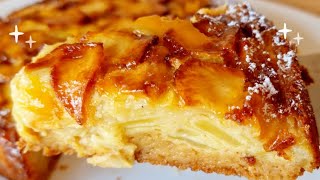 EL POSTRE MÁS RICO Y FÁCIL, EN 5 MINUTOS, CON 4 MANZANAS y 3 HUEVOS| 🍎TARTA DE MANZANA🍏🤤