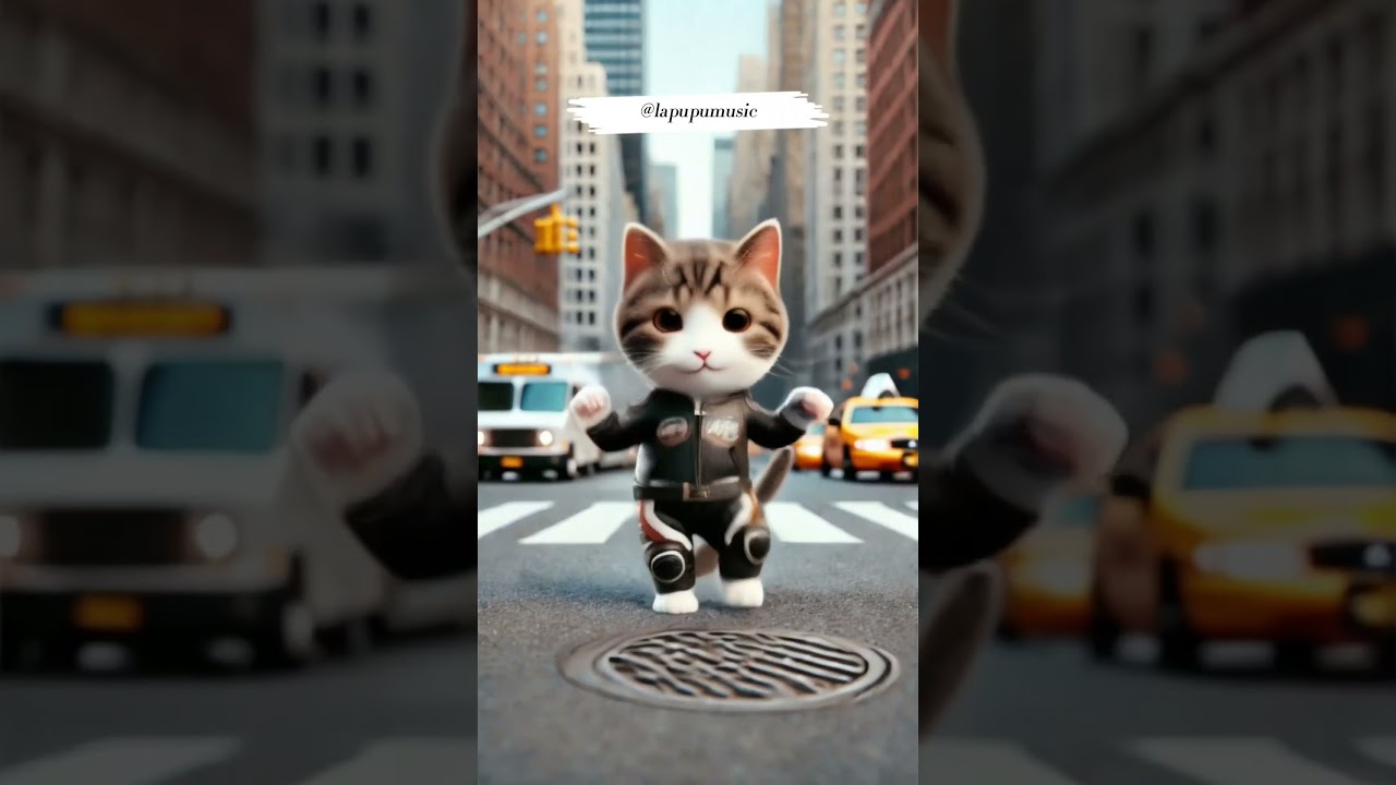 Dancing cat in New York 