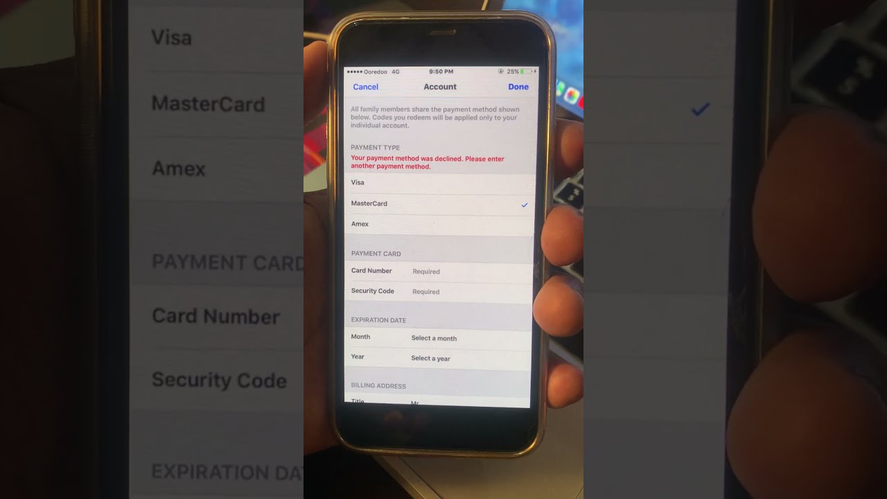 Payment Method Was Declined Iphone Shorts
