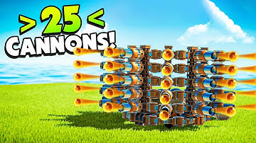 GIANT Wall Of Cannons Destroys Buildings in Seconds - Instruments of Destruction