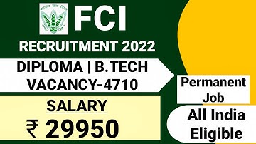 FCI JUNIOR ENGINEER RECRUITMENT 2022 | FCI JE SYLLABUS | FCI JE EXAM PATTERN | FRESHER | FCI JE 2022