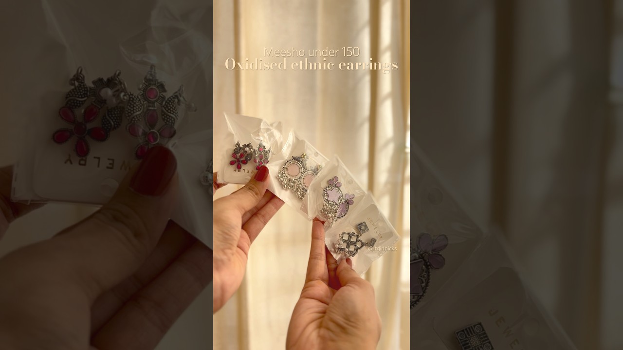 Oxidised earrings from meesho 