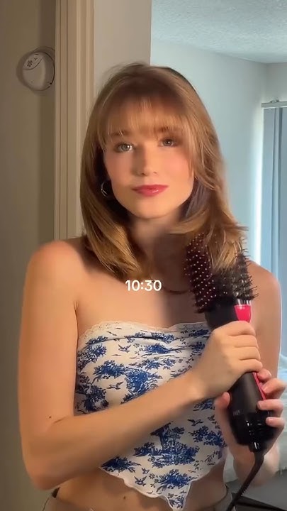 Layered Short Hair Styling Routine 🤍#shorts #hairtutorial - YouTube