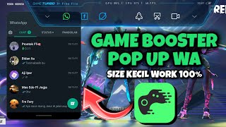 GAME BOOSTER POP UP WA SMALL SIZE‼️ BEST ANDROID GAME BOOSTER 2022 screenshot 2