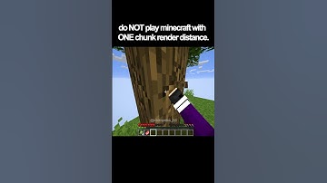 do NOT play minecraft with one chunk render distance...