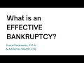 Tax Talk: Host Scott Cheslowitz, C.P.A. interviews Adrienne Woods, Esq. on his show Tax Talk. What do you mean by effective bankruptcy?
