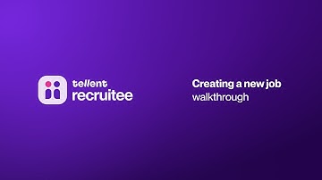 Recruitee: How to create a new job?