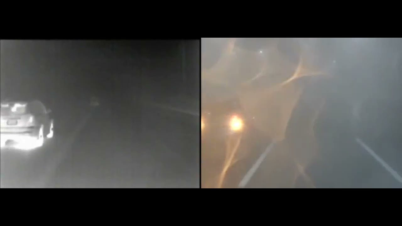 COX thermal Imaging with heavy fog on the Road from Korea