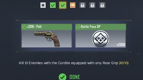 Call Of Duty Mobile Kill 10 Enemies with Cordite equipped with any Rear Grip Task Complete
