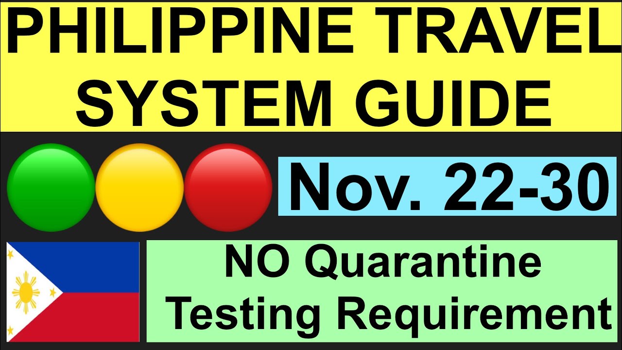 travel to philippines quarantine