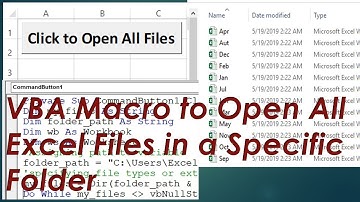 VBA Macro to Open All Excel Files in a Folder - Advanced Excel VBA Example
