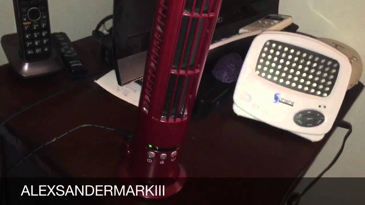 Brookstone Red Slim Tower Fan Youtube