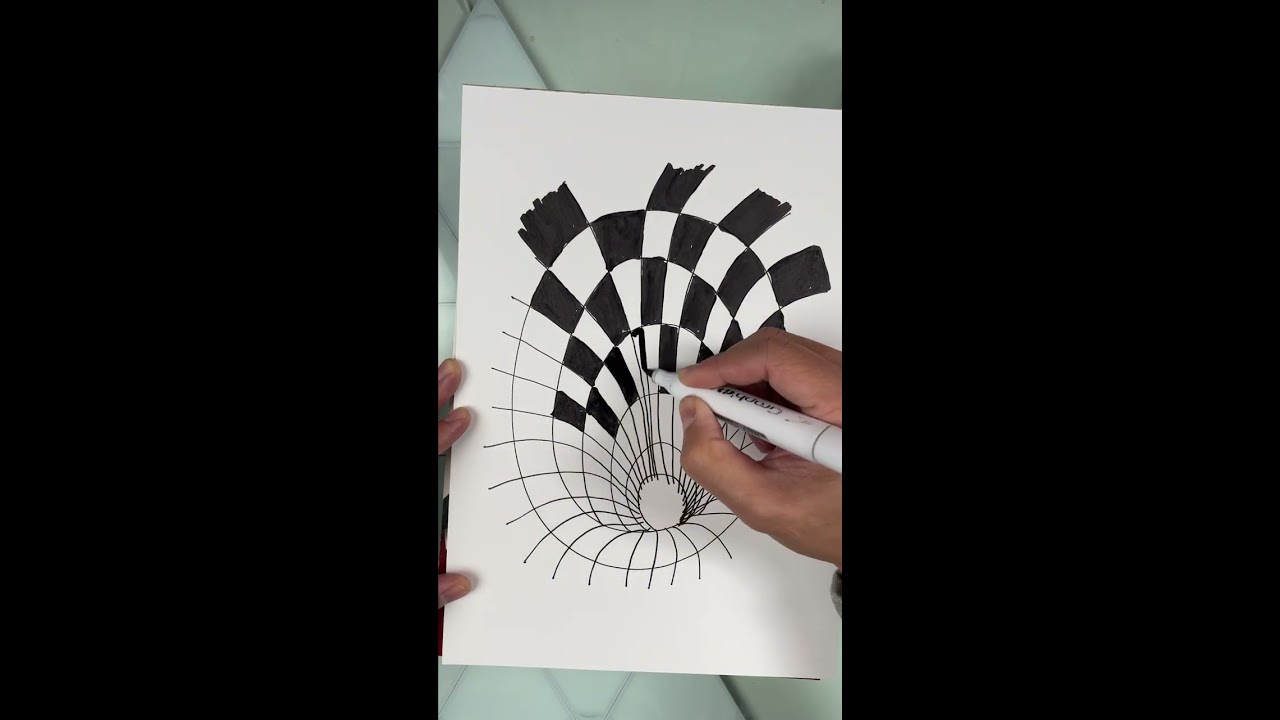  tutodessin en  illusion  optique dun  trou   perspective  dessin  tuto