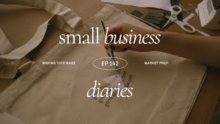 making tote bags, market prep | studio vlog 142